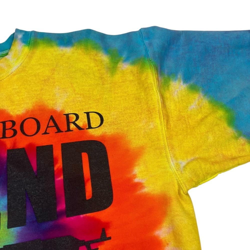 Y2K Man Overboard Band Defend Pop Punk Tie Dye Crew Neck Sweatshirt Hanes - Picture 11 of 16